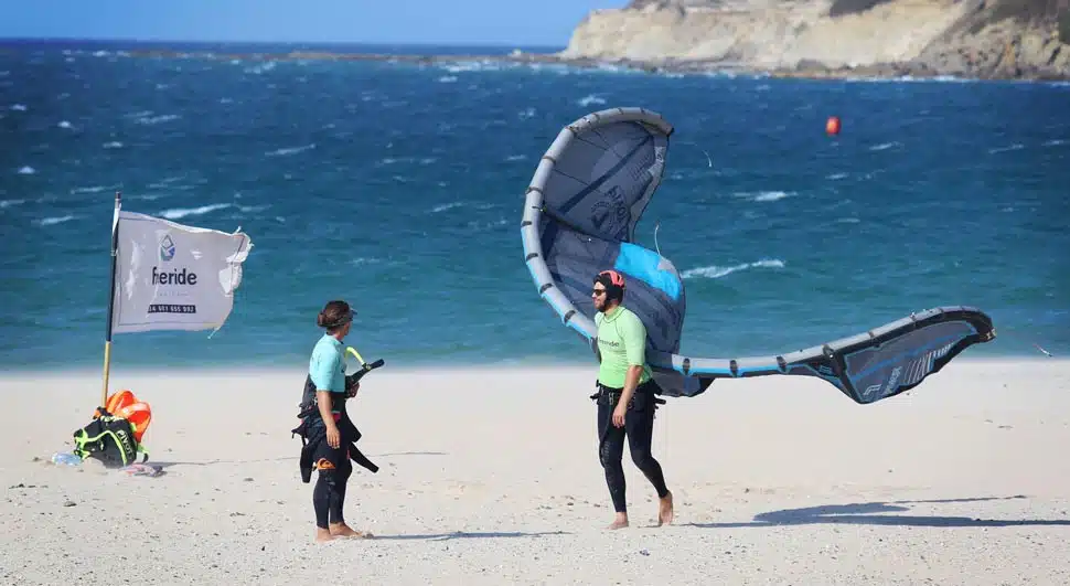 Side or Cross Shore wind in Valdevaqueros beach in Tarifa