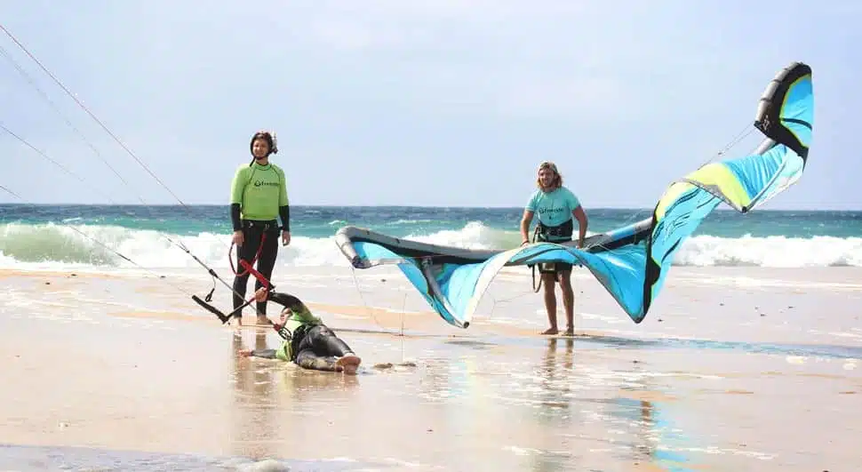 Side Onshore wind in Los Lances beach Tarifa