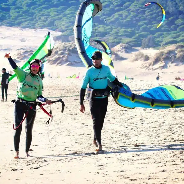 Kitesurf, in valdevaqueros, semi-private class for all level in Tarifa.