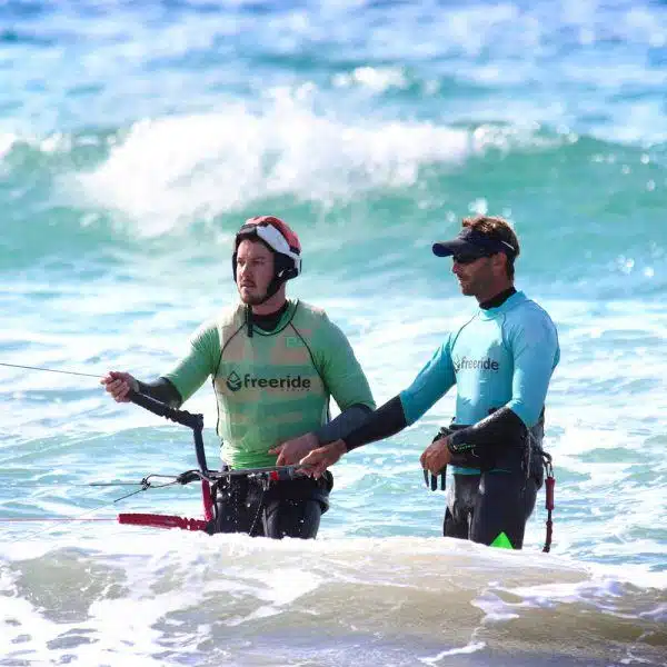 Kite control on the water. tarifa kitesurf School Freeride Tarifa