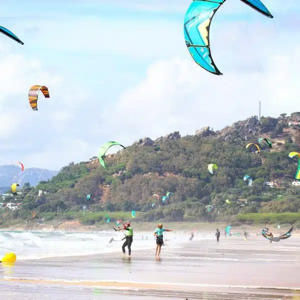 Semi-private courses in Los Lances beach. Freeride Tarifa Kite School.