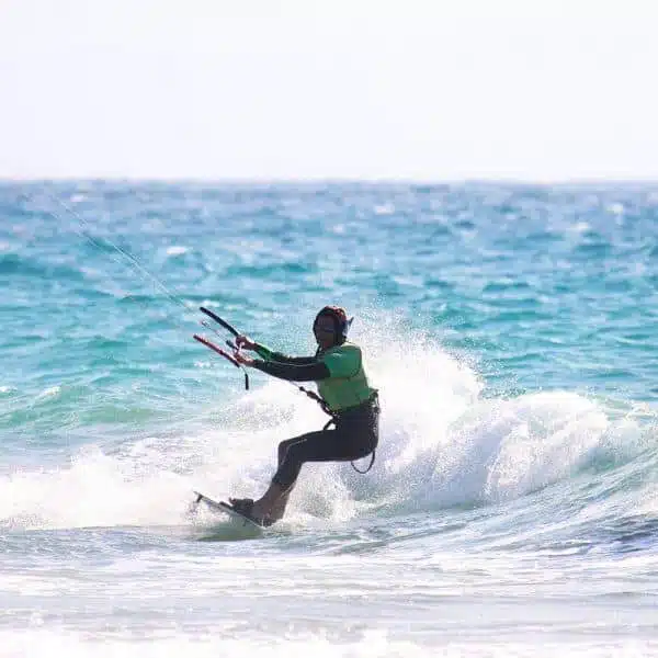 Riding after few lessons. Kiteboarding school in spain, Freeride Tarifa