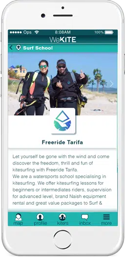 réseau sociaux, kitesurfer