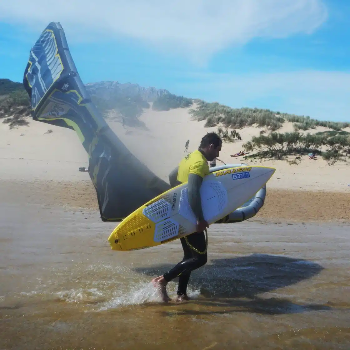 Valdesvaqueros beach, Tarifa in spain. Naish equipment