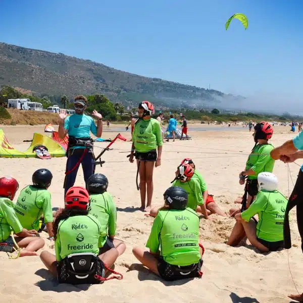 Kiteboarding introduction, wind window. Kitesurf classes. Group lessons in Tarifa, Valdevaqueros.