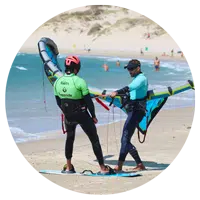 session de kitesurf, apprentissage