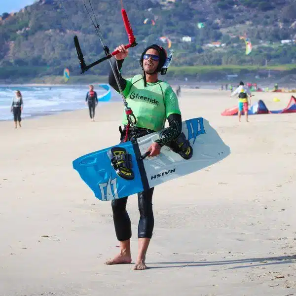 Kitesurfing courses in private class, los lances beach with Freeride Tarifa