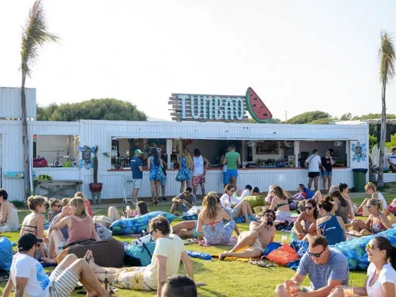 Chill out or parties facing the kitespot in Valdevaqueros at Tumbao in Tarifa