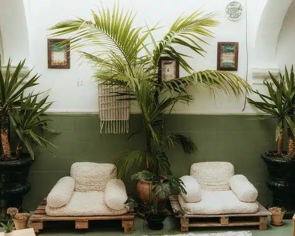 Espacio de Chill out para relajar y decoración estilo Bali