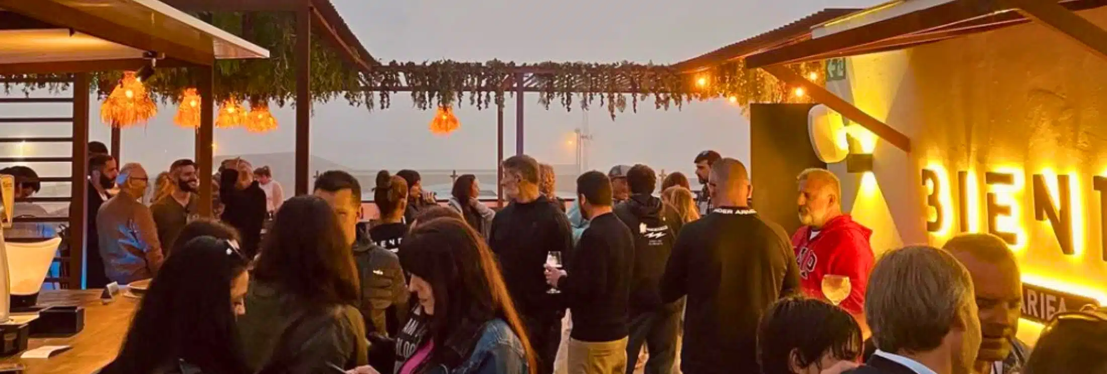 Rooftop of biento bar with sea view in Tarifa