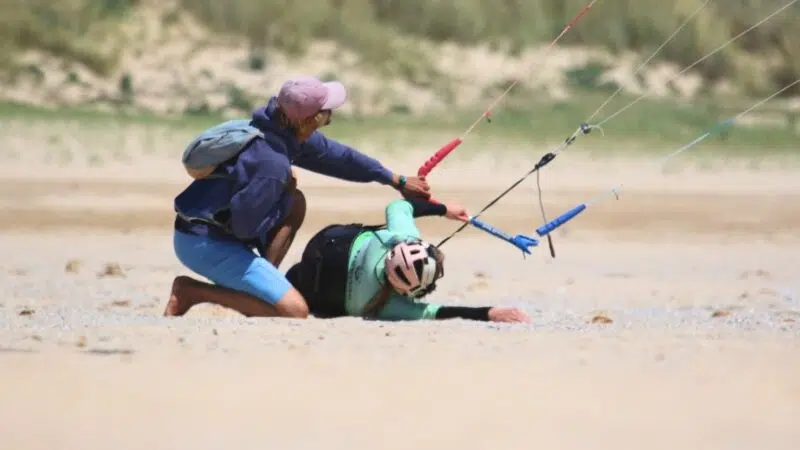 First kitesurfing day in Tarifa with body drag introduction